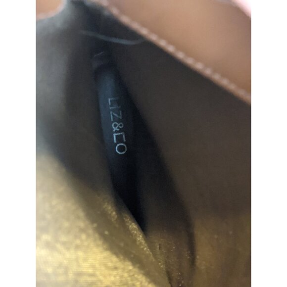 Liz & Co. Vintage Y2K Brown Leather Slouch Mid-Calf Boots Low Heel Western 9.5 - Picture 13 of 14